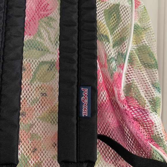 Jansport net flowers pattern backpack - Picture 4 of 5